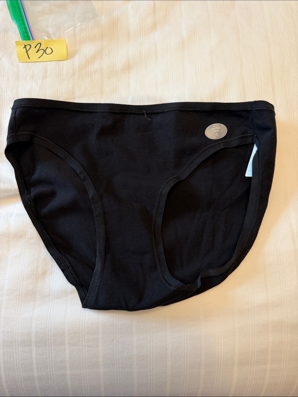RARE Silky smooth GAP BODY COTTON Black Trim thin Bikini Briefs Sz: Small